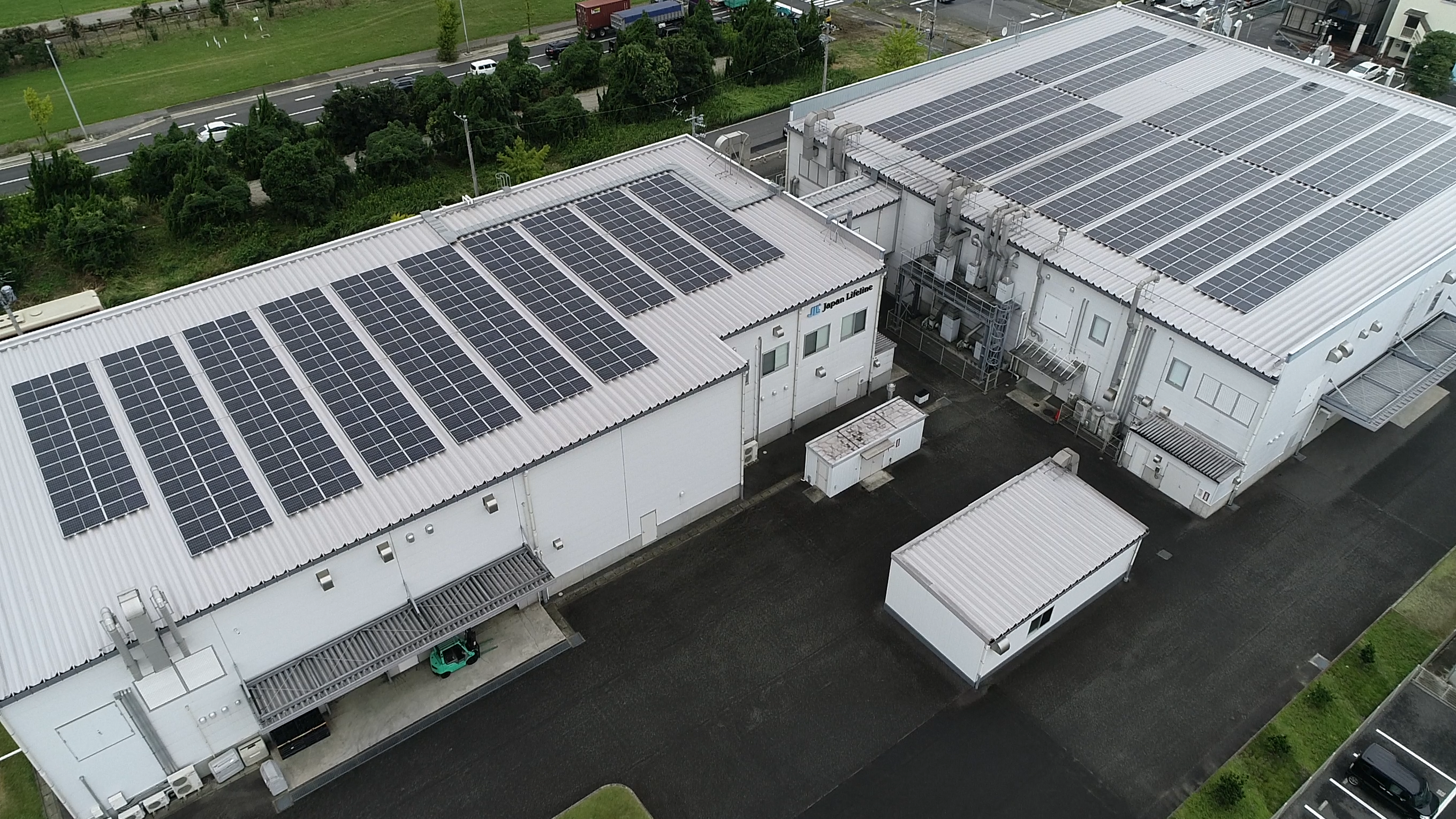 Solar panels at Ichihara Factory